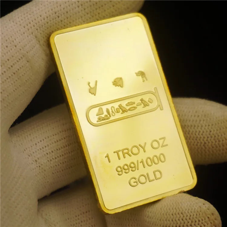 1OZ Gold Plated Egyptian Pharaoh Bar