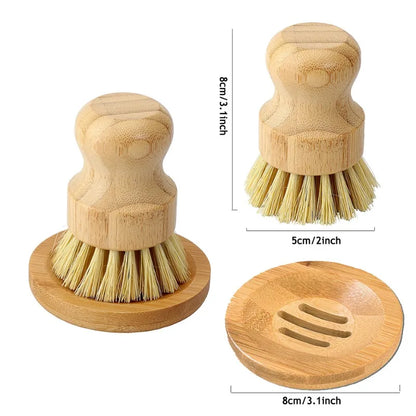 Bamboo Scrub Brush & Soap Dish