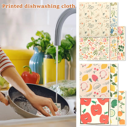 5~15Pcs Absorbent Dishcloth Household Rag Reusable