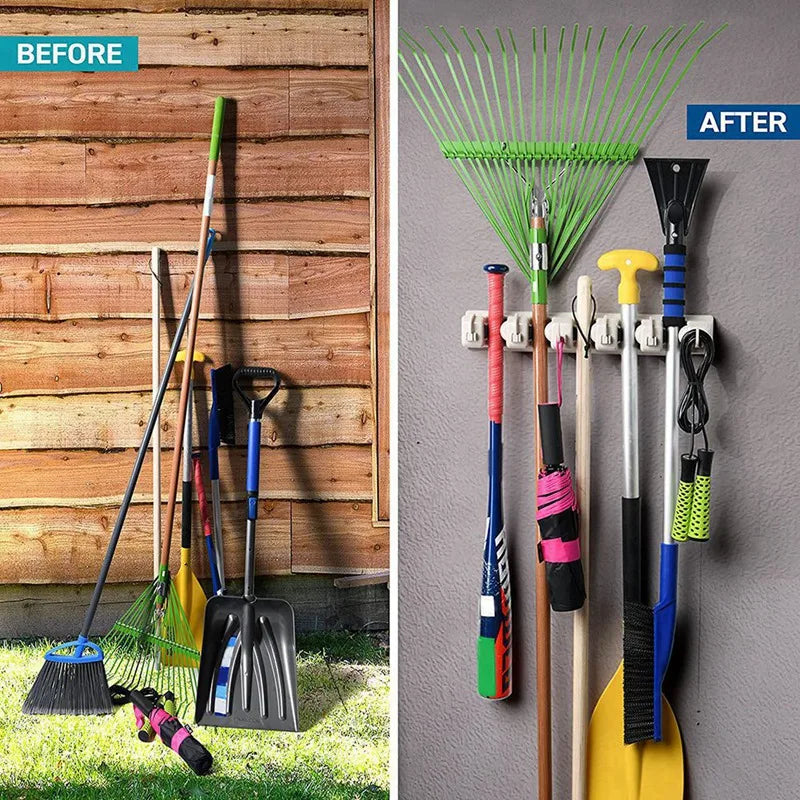 Mop And Broom Storage Rack