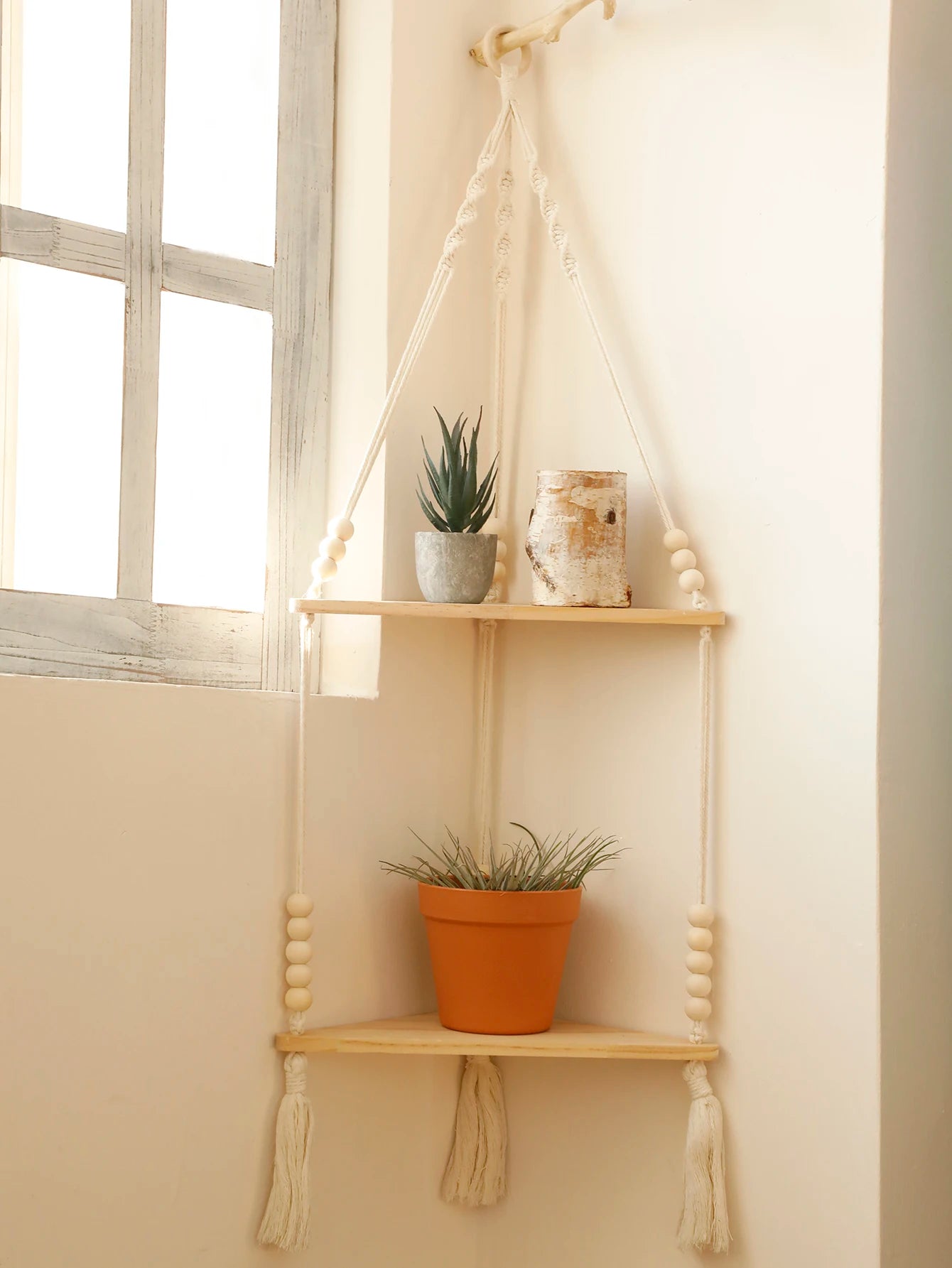 Hand Woven Floating Shelf