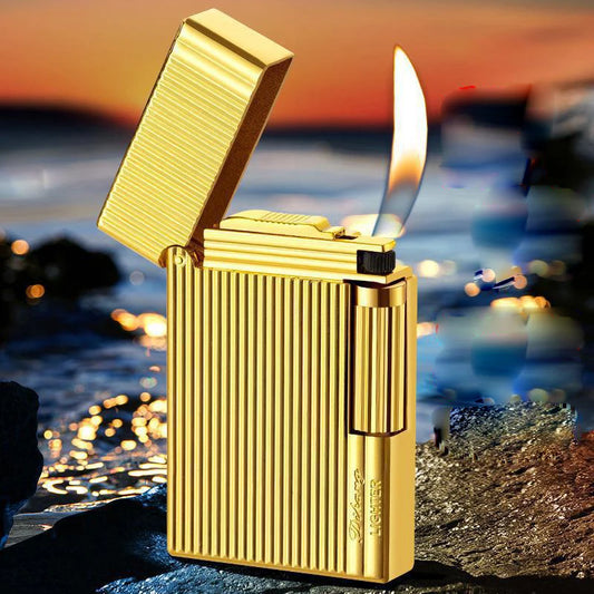 Metal Stripe Lighters Flip Lighter