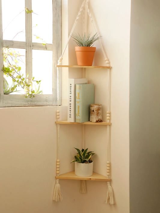 Hand Woven Floating Shelf