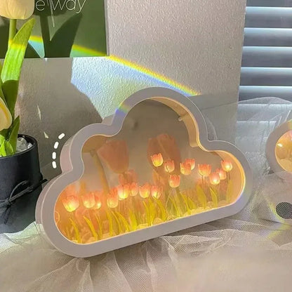 Tulip Night Light Multifunctional Mirror