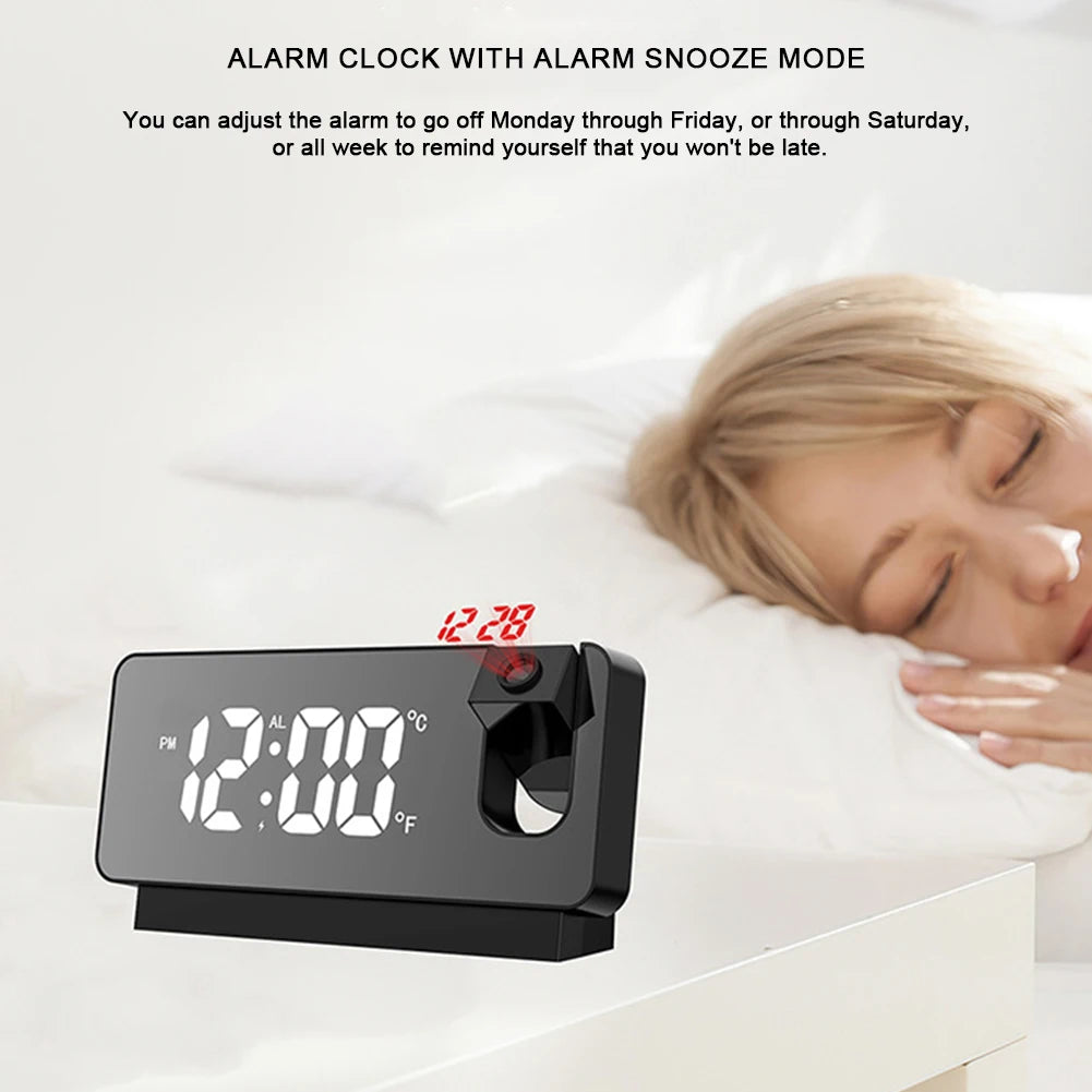 LED Digital Alarm Clock Projector